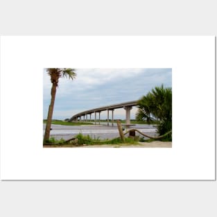 Sunset Beach Bridge Posters and Art